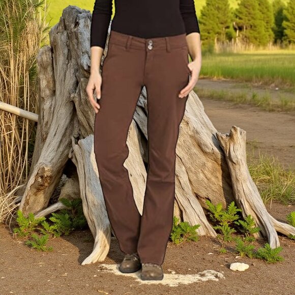 Prana Halle Roll Up Hiking Pant in Brown 8 - Picture 1 of 10